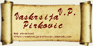 Vaskrsija Pirković vizit kartica